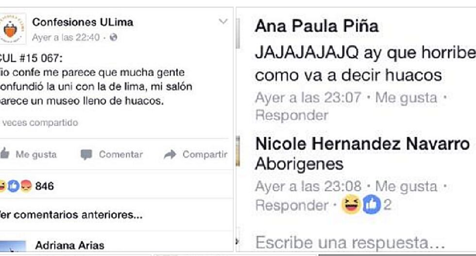 Racismo: Usuario vinculado a esta universidad llama "huacos" a estudiantes de la UNI