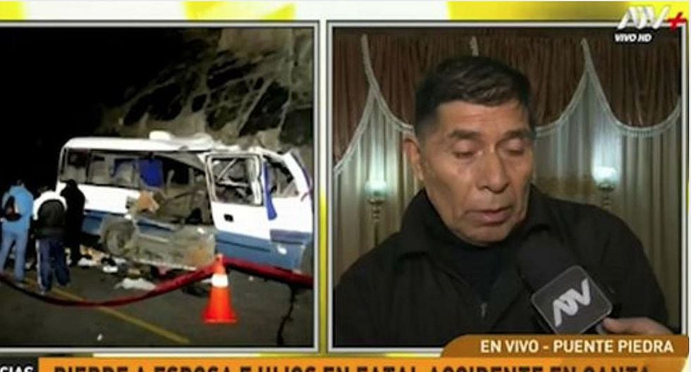Hombre perdió a su esposa y a sus tres hijos en accidente en Canta (VIDEO)
