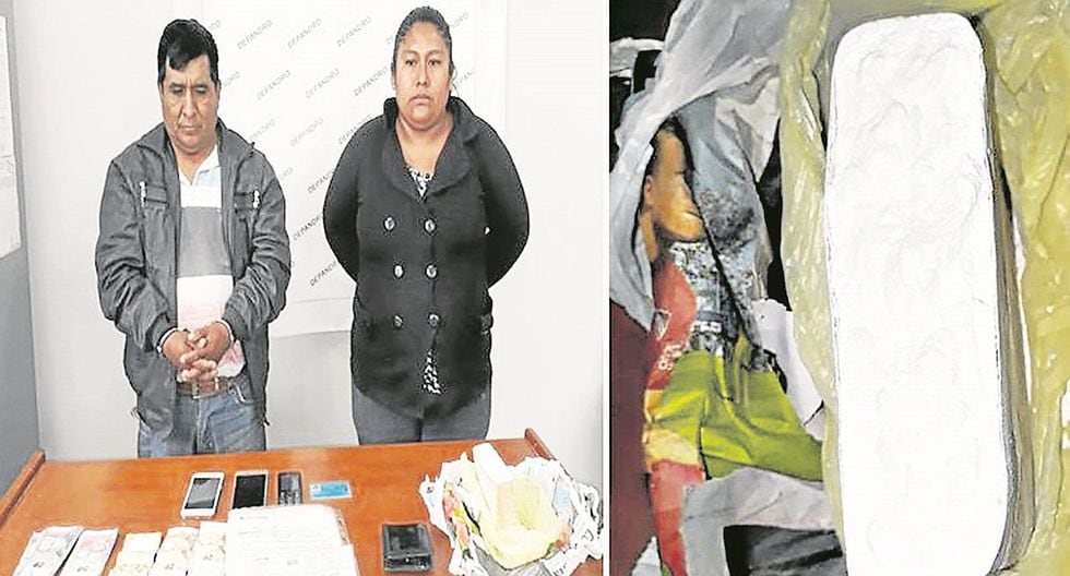 Detienen a dos personas con 600 gramos de clorhidrato de cocaína