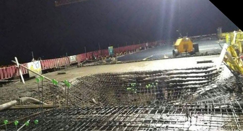 Colapsa techo de séptimo nivel de hospital cuando vaciaban el concreto