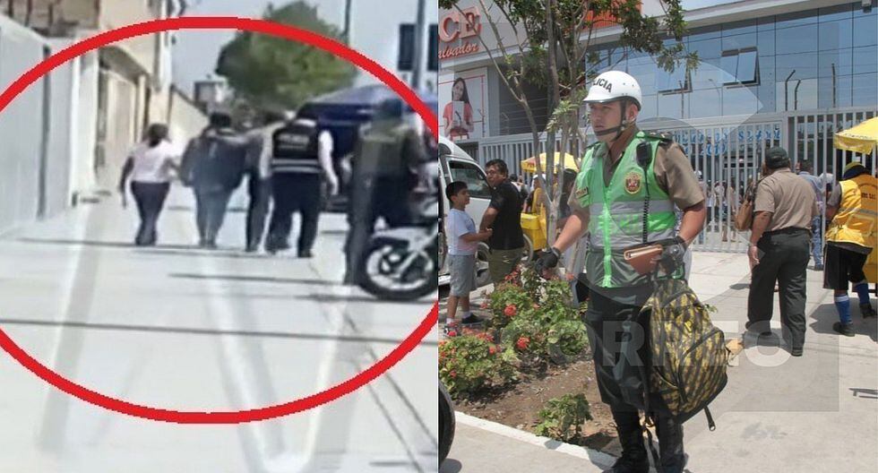 El preciso momento en que el escolar autor del disparo es llevado por la Policía (VIDEO)