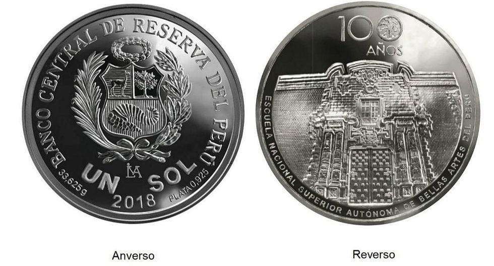 BCR pone en circulación moneda alusiva al centenario de Escuela de Bellas Artes