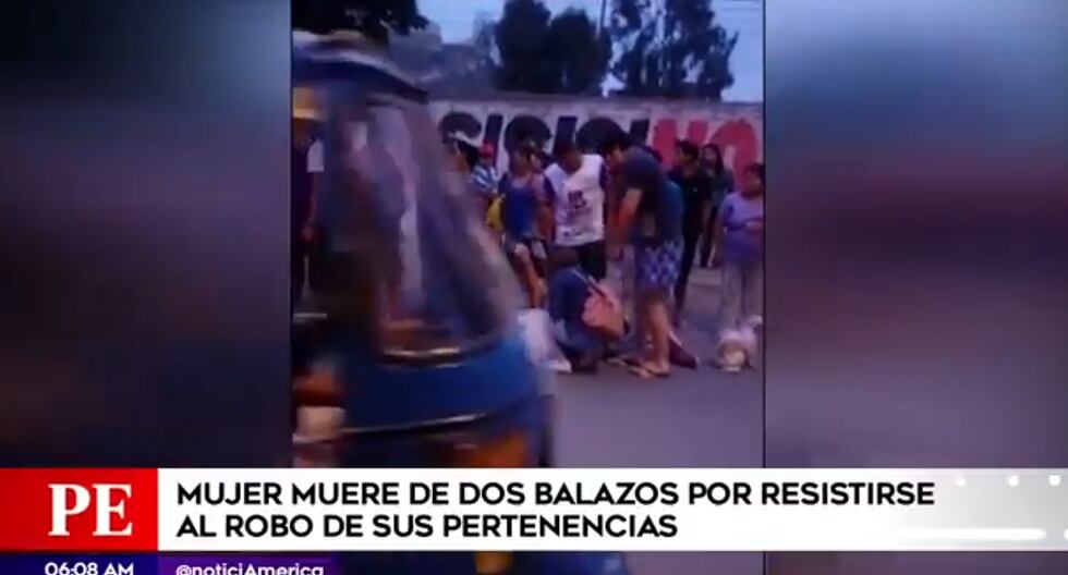 Delincuentes asesinan de dos balazos a mujer porque se resistió a ser asaltada (VIDEO)