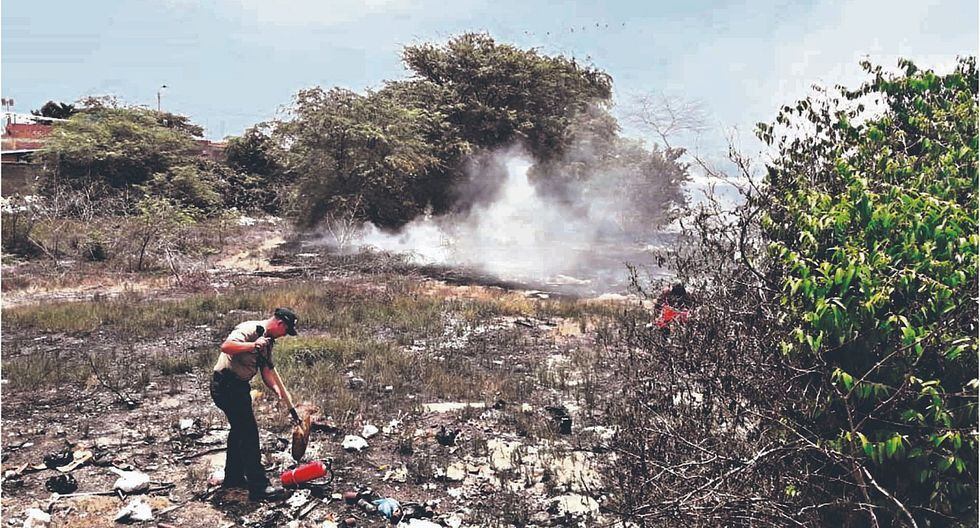 Amago de incendio alertó a los vecinos del distrito de Zorritos