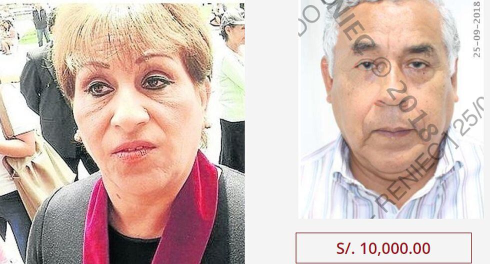 Victoria Espinoza y Julio Cortez incluidos en lista de "Los más buscados"
