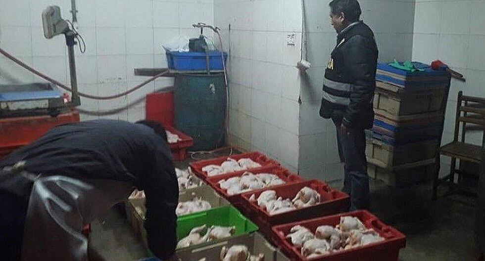 Ate Vitarte: Intervienen local con 4 mil pollos inflados con agua contaminada