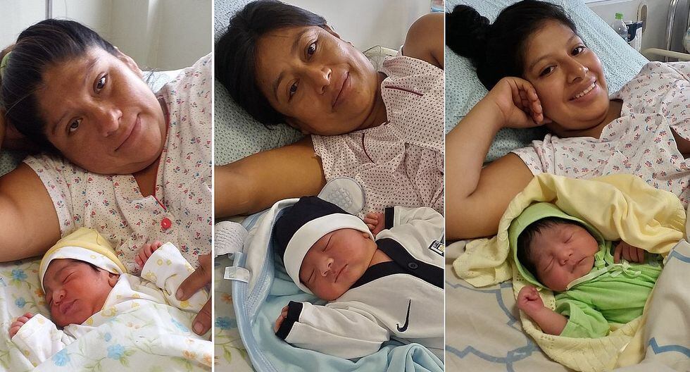 Minsa presentó a los tres primeros bebés nacidos en el Día de la Madre