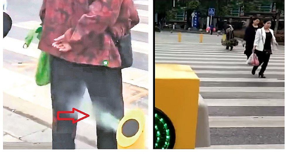 Moderno sistema moja a peatones que no respetan semáforo (VIDEO)