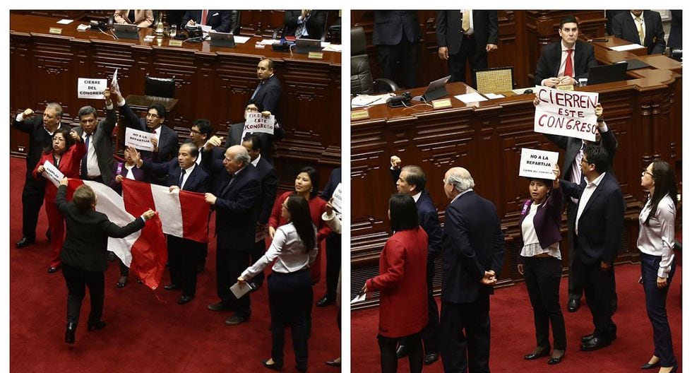 Luz Salgado mostró bandera peruana durante protestas en el Congreso (VIDEO)